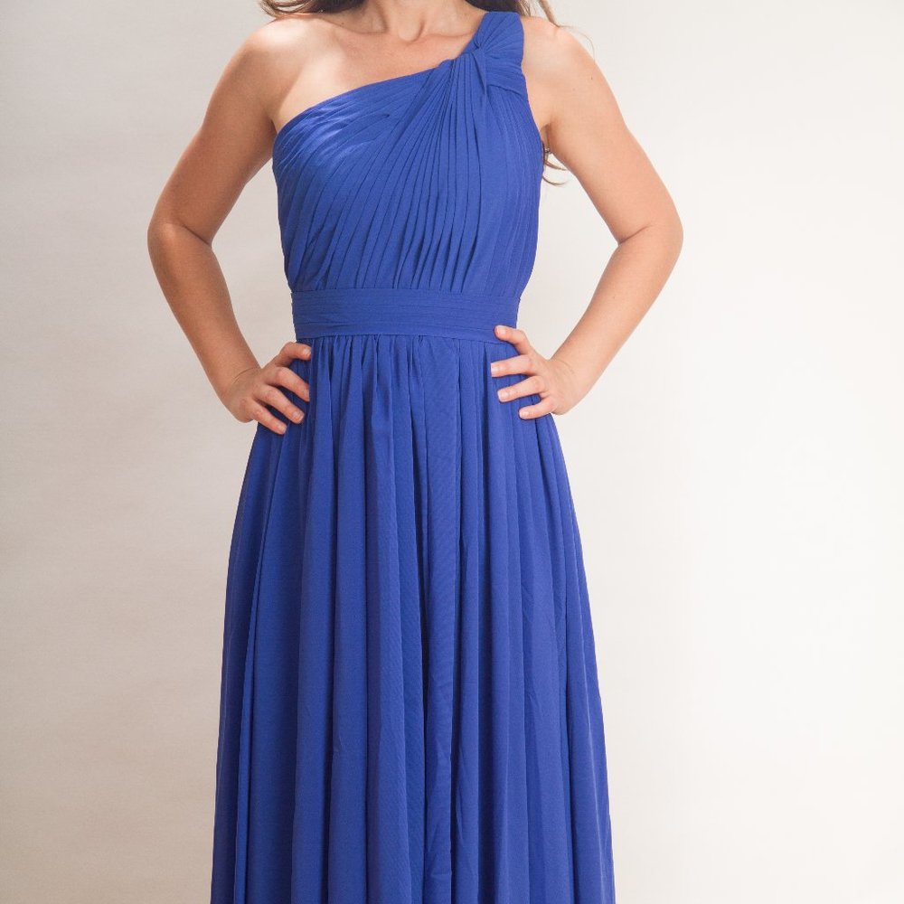 One-Shoulder Floor-Length Chiffon Bridesmaid